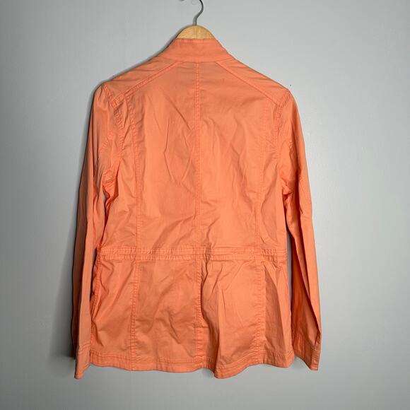 L.L Bean Women's Peach / Orange Utility Full Zip Lightweight Jacket Size Medium - Picture 9 of 9